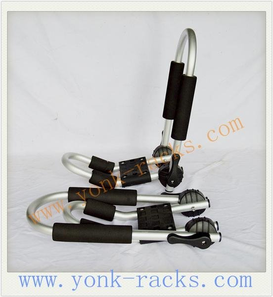 Yonk Downloader Folding J-Style Universal Car Rack Kayak Carrier with Two Straps 5