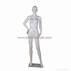 Abstract Egg Head Mannequin Glossy White