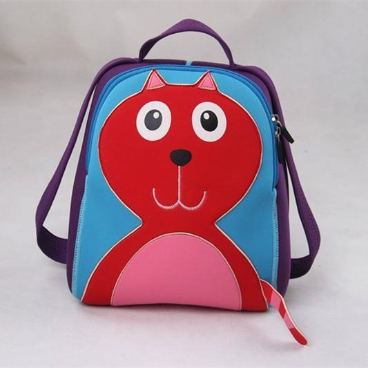Red pet children school bag