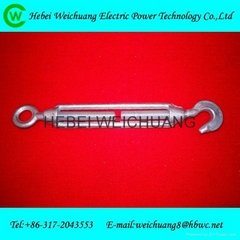 Galvanized malleable turnbuckle forged