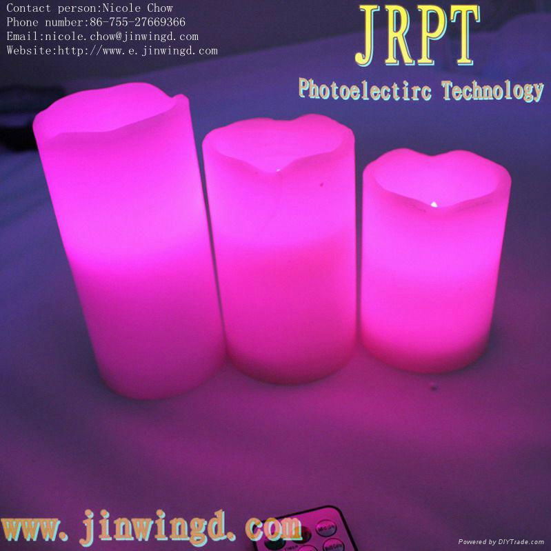 2014 Hot Selling LED Wax Beautiful Light Flameless Candles