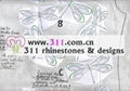  311 dragonfly hot-fix heat transfer rhinestone motif design 2 1