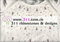 311 front hot-fix heat transfer rhinestone motif design1 1