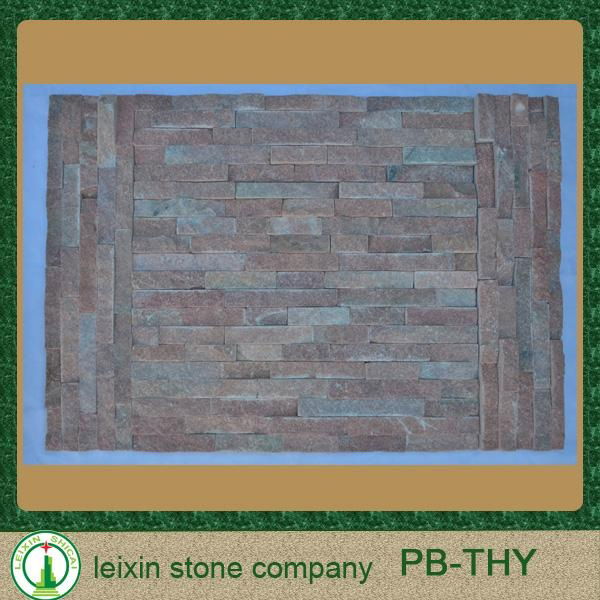 natural stone pink color wall decorative quartz stone on sale 5