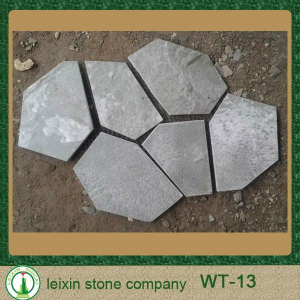 Exterior mesh back paving stone grey color meshwork stone 2