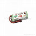 RC Lipo 25C 360mah ~450mah 2s 7.4v Battery for mini helicopter-NXE Power