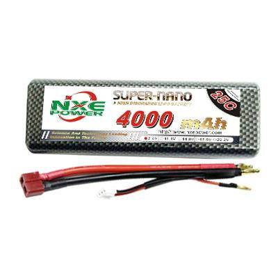 NXE Power Hard Case for rc car 4000mah 35c-2s2p lipo battery