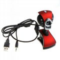 fashion driver wires web cams USB 2.0 50M 6LED PC HD Webcam Camera Web Cam mic 4