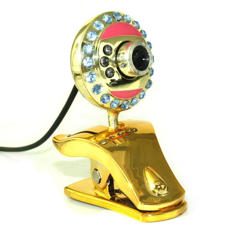 Luxury Laptop Clip Webcam PC Camera Crystal LED Clip PC USB 360 wired web camera