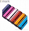 New arrival high quality gift portable leather power bank for smartphone(CE/FCC/