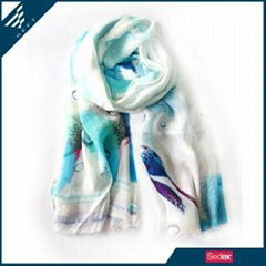 HEFT Cool modal and spun scarf with refreshing prints