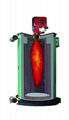 Vertical heat transfer material heaters