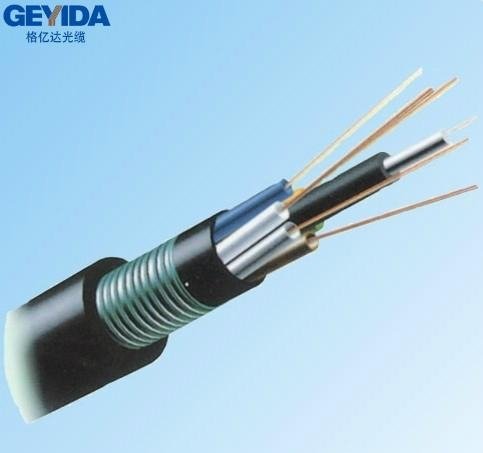 Outdoor Stranded Loose Tube Multi-Mode Direct Buried GYTY53 Fiber Optical cable