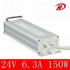 150W 24V Waterproof Power Supply