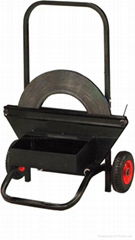 Steel strapping dispenser cart