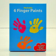 6pcs 100ml washable finger paint