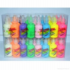 48pcs 3d glow in dark fabric paint