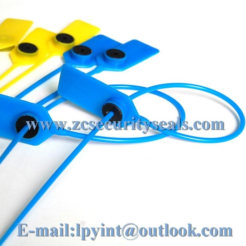 Notched tail pull tight seal Cable Ties Plastic Logistics Seals numbered