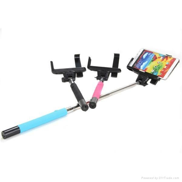 Flexible  selfie monopod with bluetooth  for iphone  5