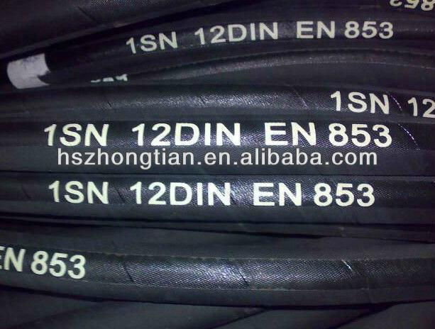 Steel wire reinforced hydraulic hose DIN EN853 1SN 2