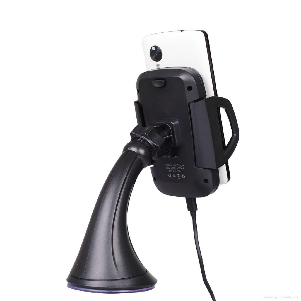 Qi standard C3, wireless car charger transmitter for mobile phone 3