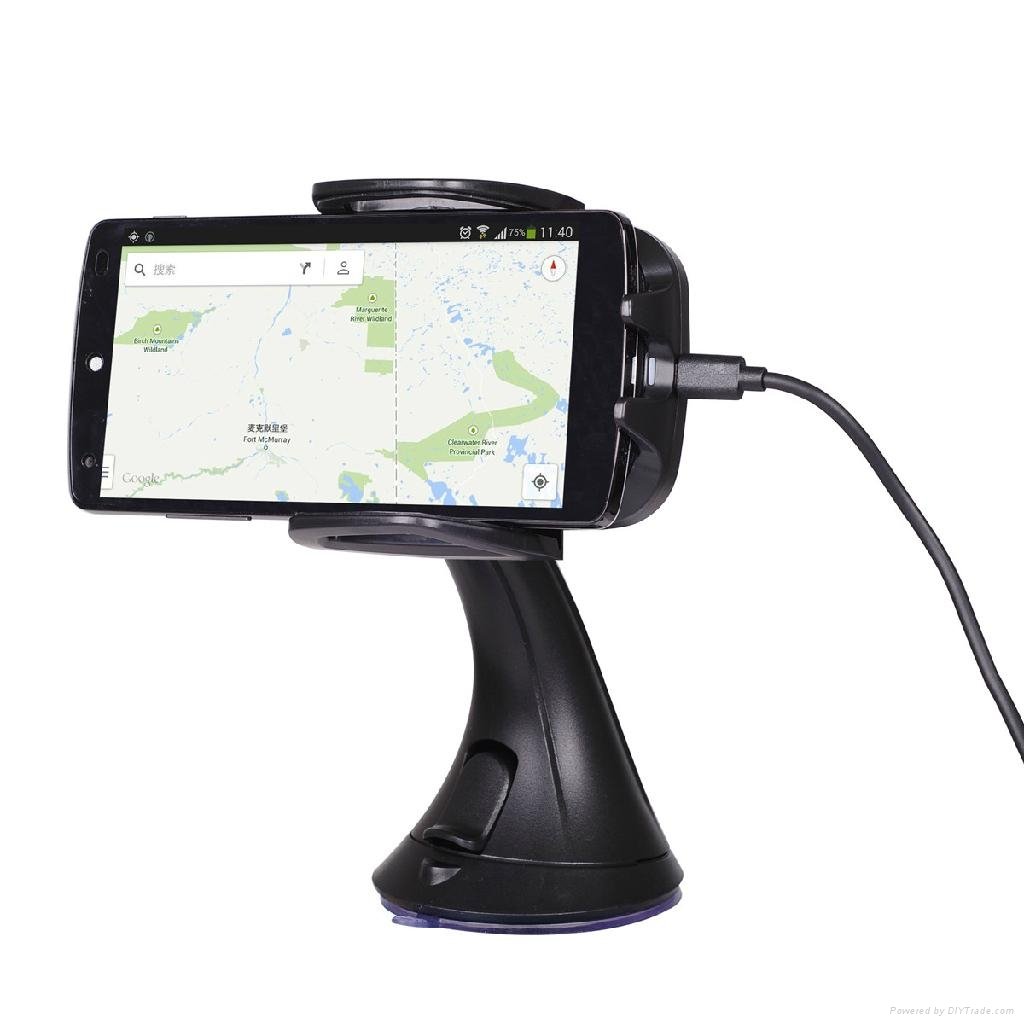 Qi standard C3, wireless car charger transmitter for mobile phone 4
