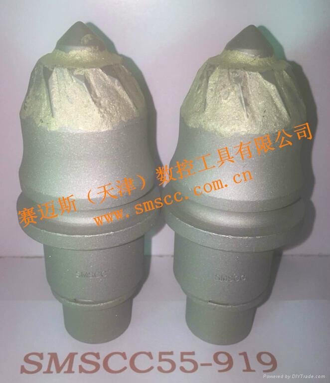 round shank concial carbide tipped trench cutter bit 2