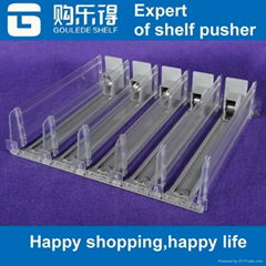 newest style acrylic plastic cigarette shelf pushers and display rack