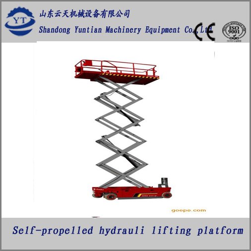 China self-propelled hydraulic lifting platform