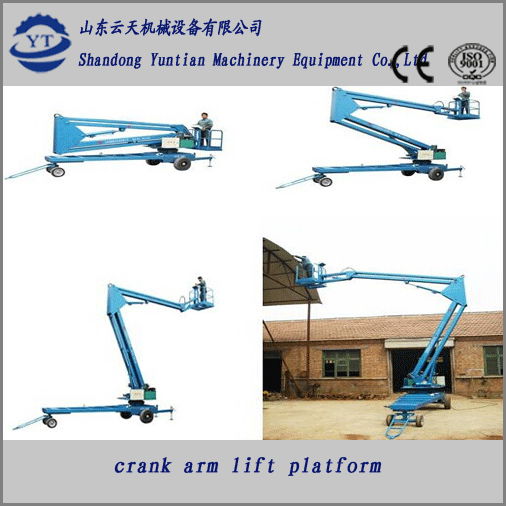 High quality  Crank arm lift for sale, 4 wheels boom lift 3