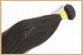 6A  human hair product brazilian virgin hair Extensions Black straight waving 2