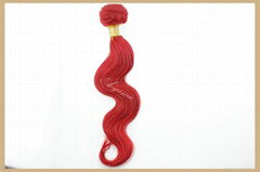  Queen Hair brazilian virgin human hair 14to30 inch red  body Wave
