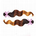 Free Shipping 3 tone colors Virgin Brazilian Human Hair 5A Grade  hair extension