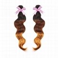 Brazilian Human HairFree Shipping 3 tone colors Virgin  5A Grade  hair extension 3