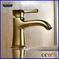 most popular single handle gold finish bathroom faucet 