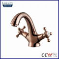 double handle 35mm ceramic vavle lead free sink tap  1