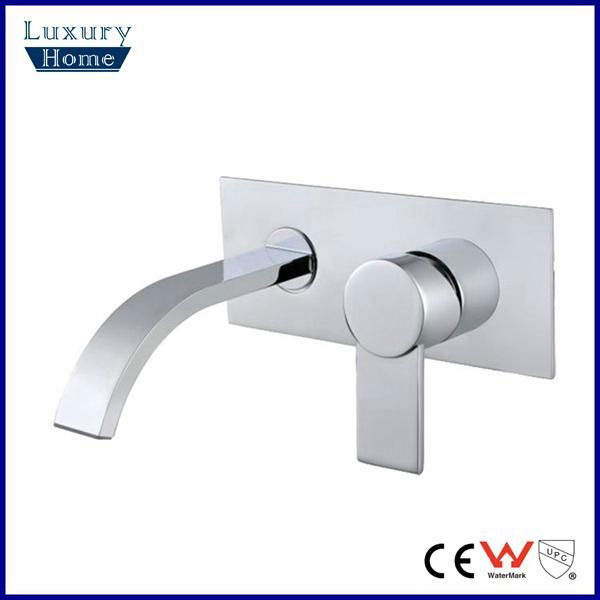 double lever waterfall brushed nickle finish tap faucet 