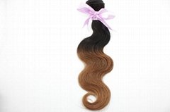 Free Shipping Ombre Hair 1b#/30# Color Body Wave 14inch to 28inch Human Hair 