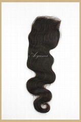 Best Quality Virgin Hair Natural Color Brazilian Body Wave Hair Closure