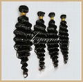 Free Shipping Wholesale 3pcs/lot Deep Wave 14inch to 30inch Human Hair Extension 1