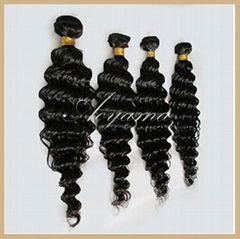 Free Shipping Wholesale 3pcs/lot Deep Wave 14inch to 30inch Human Hair Extension