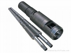 conical twin extruder screw barrel  
