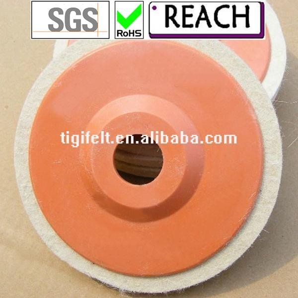 wool Poling discs with plastic cap 3