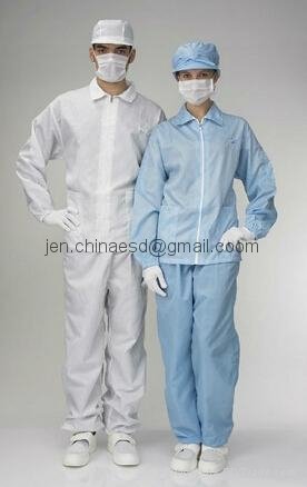 ESD Work Garment for Cleanroom Use of Jacket and Pant