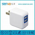 Dual USB Ports Travel Adaptor with CE UL