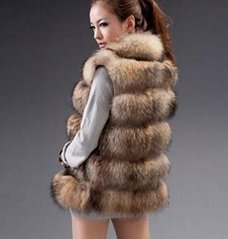New style Raccoon fur vest