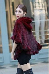 Mink fur shawl