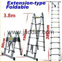 3 position telescopic ladder 3.8m