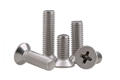 Flat stainless steel screws