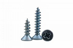 Flat head phillips self tapping screws